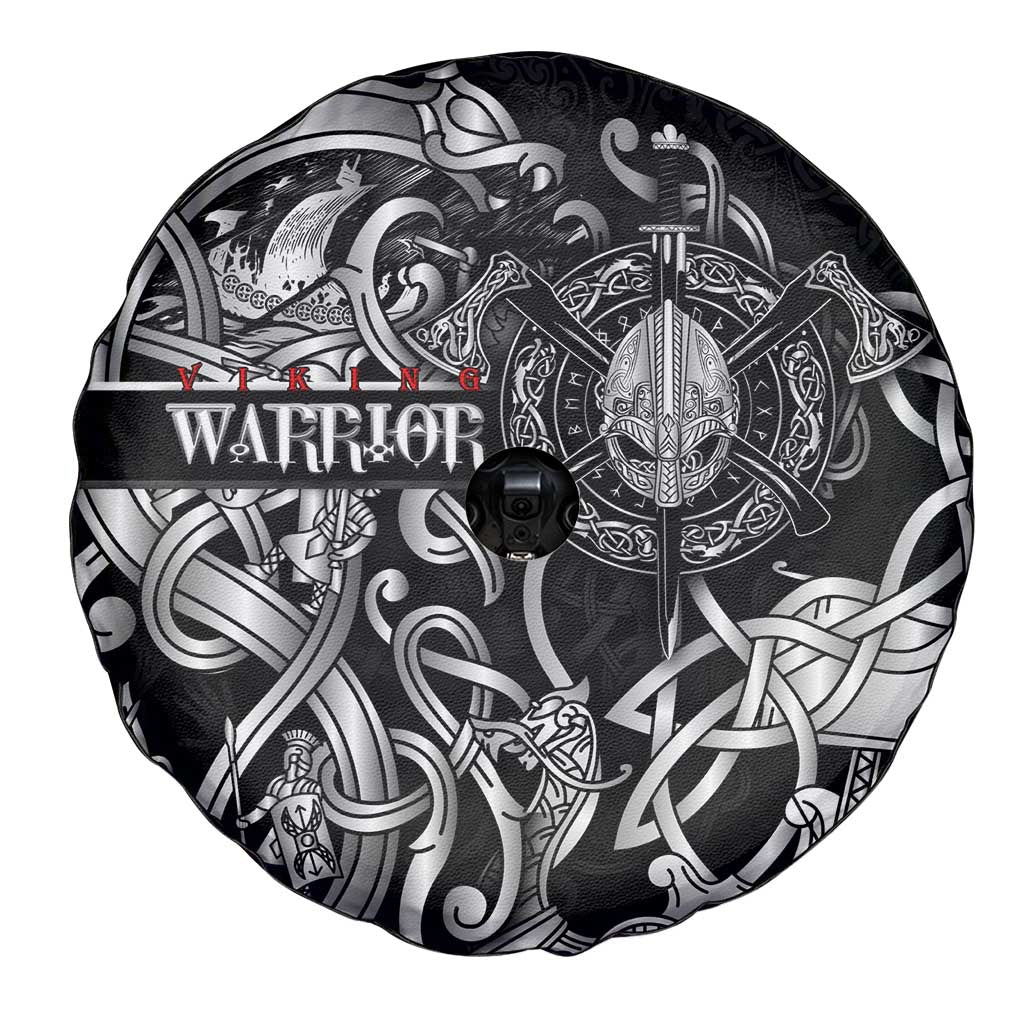 Viking Warrior Spare Tire Cover Tales Entwined in Nordic Knotwork