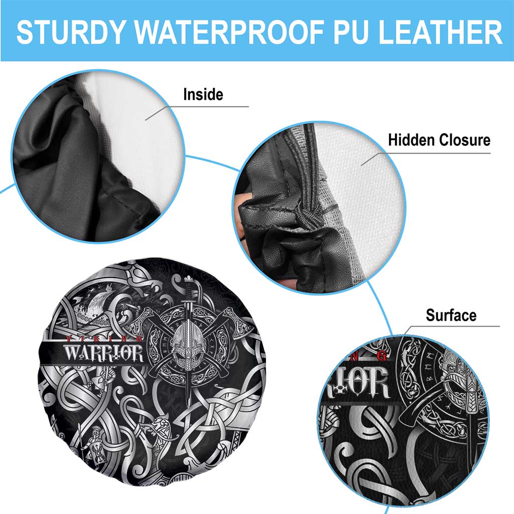 Viking Warrior Spare Tire Cover Tales Entwined in Nordic Knotwork