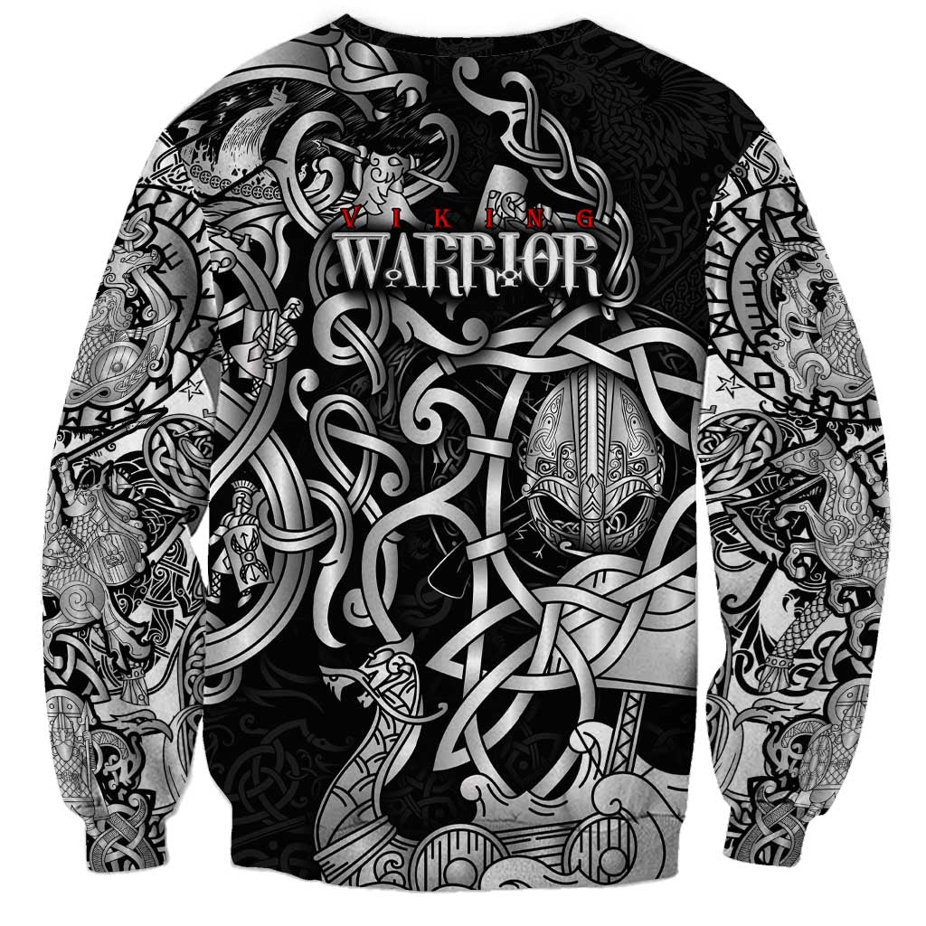 Viking Warrior Sweatshirt Tales Entwined in Nordic Knotwork