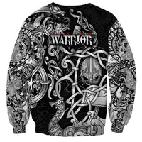 Viking Warrior Sweatshirt Tales Entwined in Nordic Knotwork