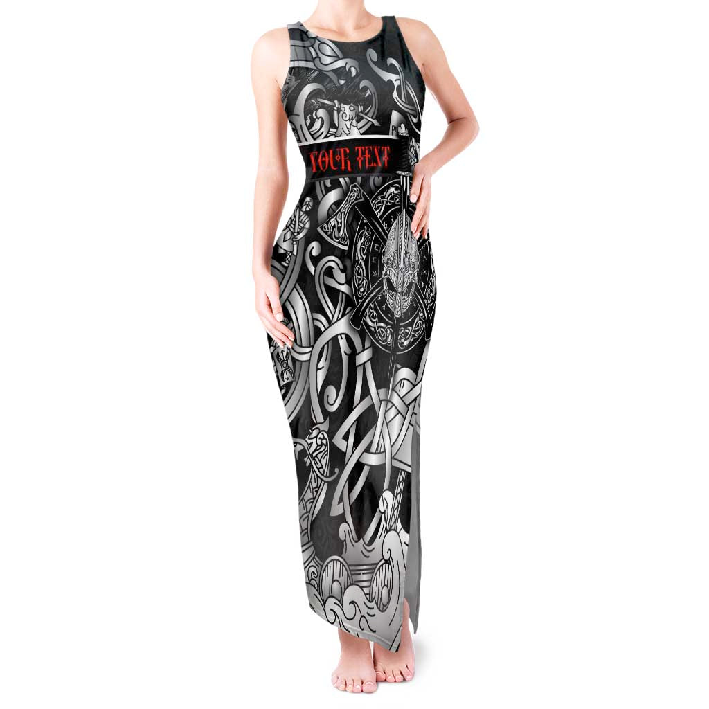 Viking Warrior Tank Maxi Dress Tales Entwined in Nordic Knotwork