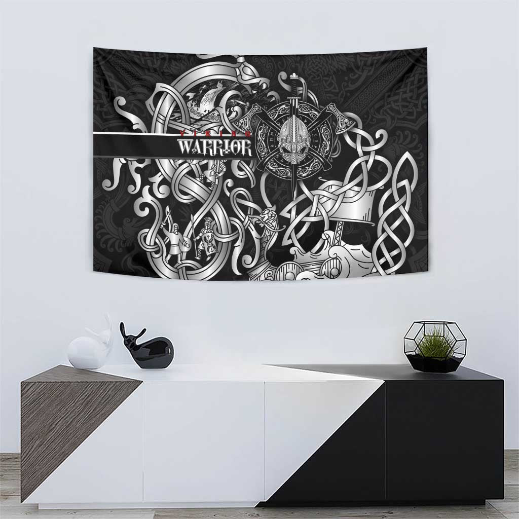 Viking Warrior Tapestry Tales Entwined in Nordic Knotwork