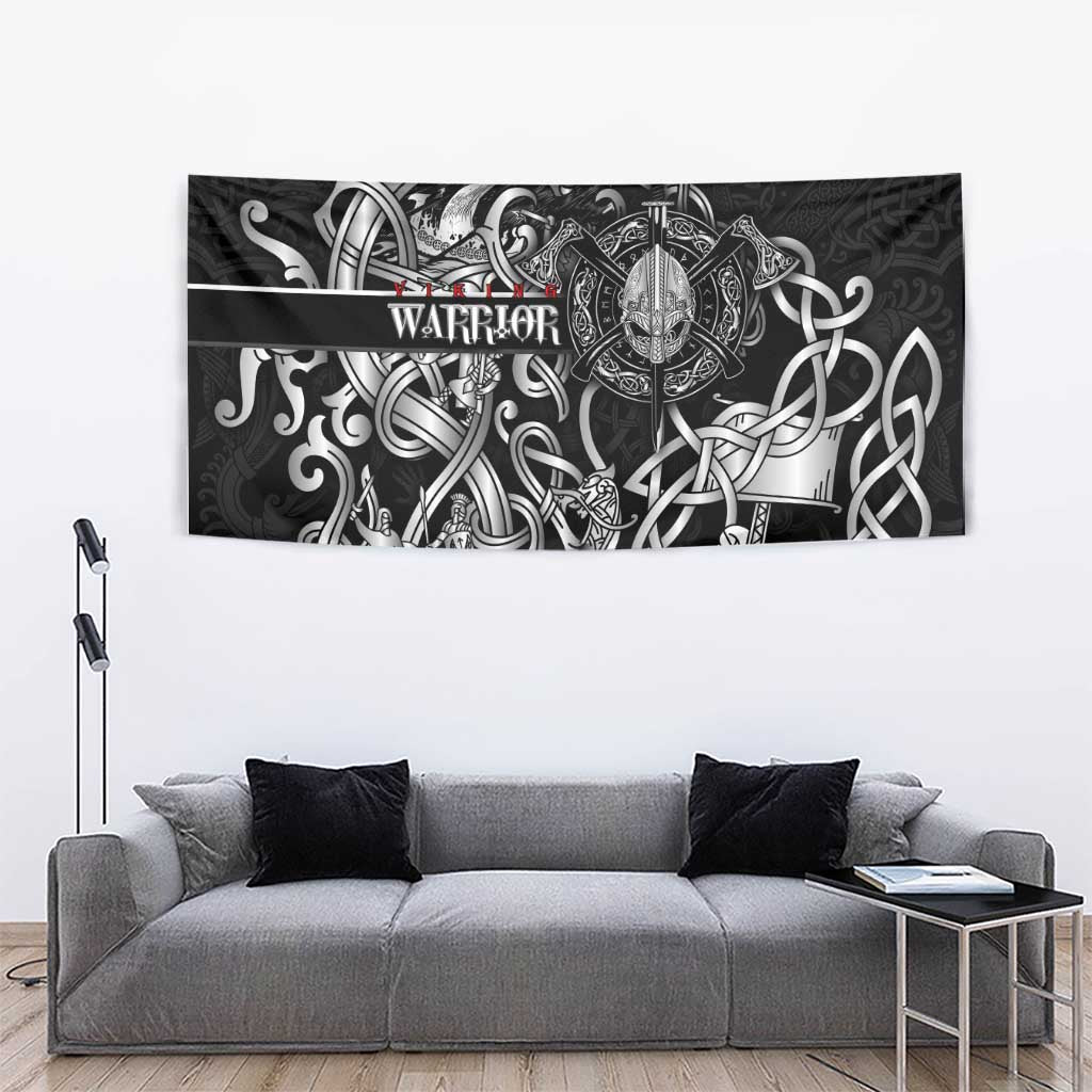 Viking Warrior Tapestry Tales Entwined in Nordic Knotwork