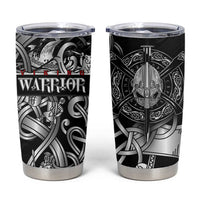 Viking Warrior Tumbler Cup Tales Entwined in Nordic Knotwork