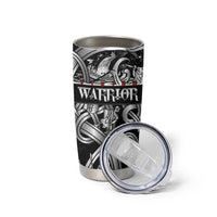 Viking Warrior Tumbler Cup Tales Entwined in Nordic Knotwork