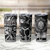 Viking Warrior Tumbler Cup Tales Entwined in Nordic Knotwork
