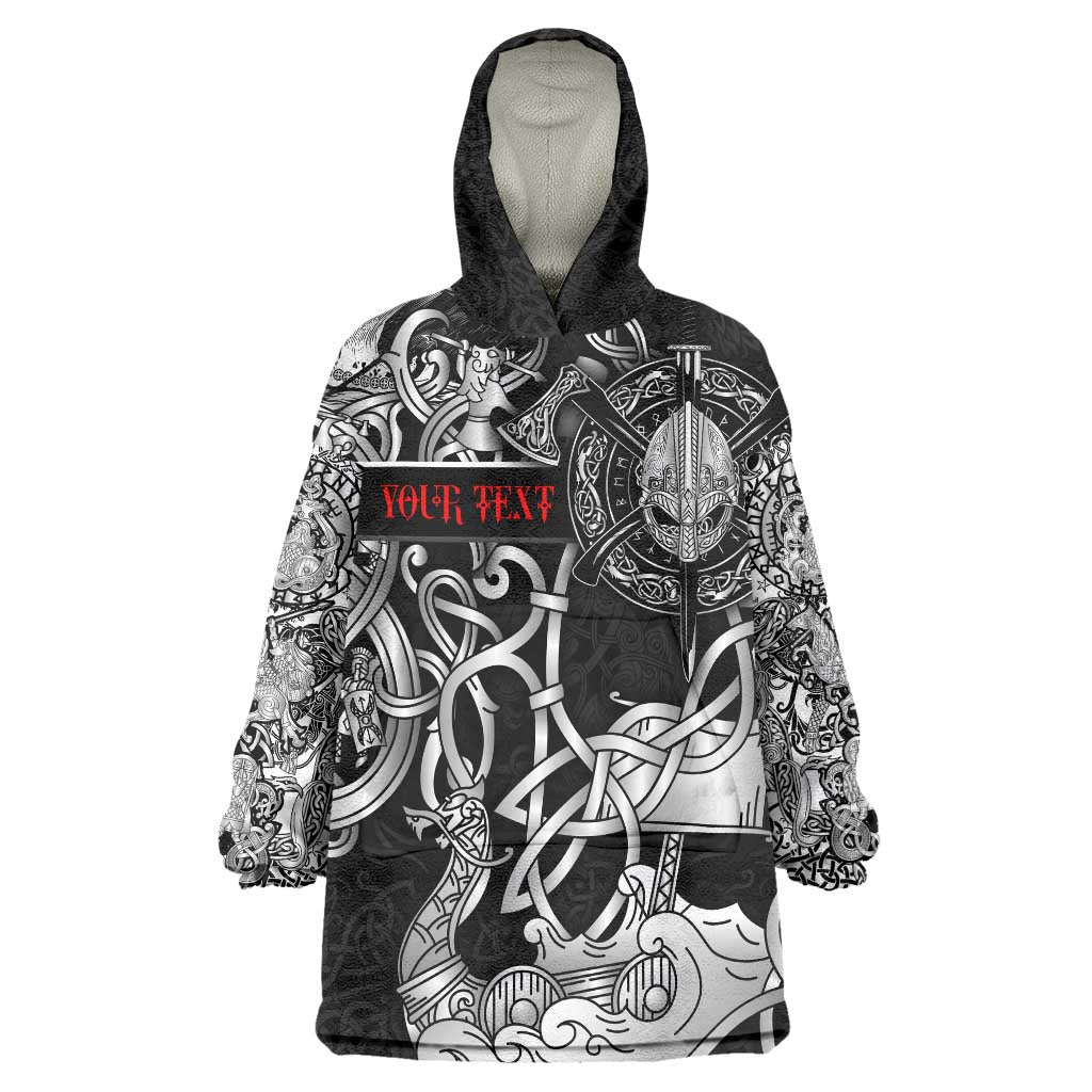 Viking Warrior Wearable Blanket Hoodie Tales Entwined in Nordic Knotwork