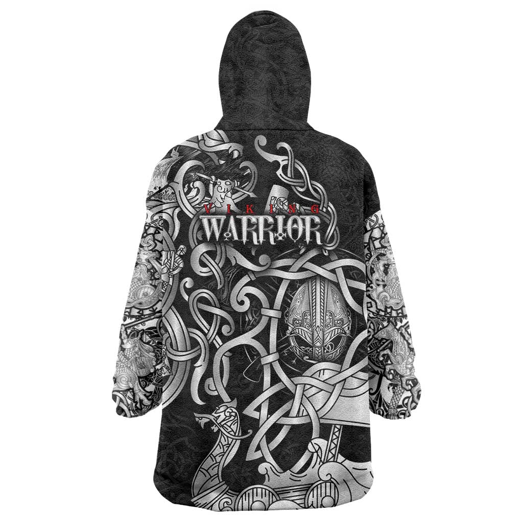 Viking Warrior Wearable Blanket Hoodie Tales Entwined in Nordic Knotwork