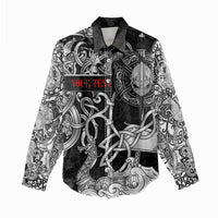 Viking Warrior Women Casual Shirt Tales Entwined in Nordic Knotwork