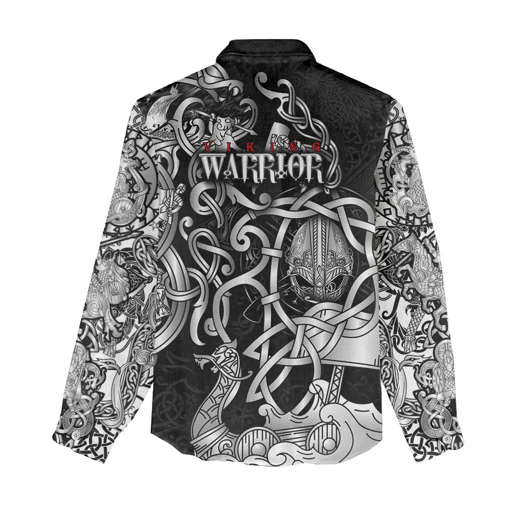 Viking Warrior Women Casual Shirt Tales Entwined in Nordic Knotwork