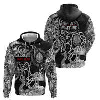 Viking Warrior Zip Hoodie Tales Entwined in Nordic Knotwork