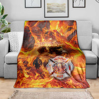 Firefighter Fathers Day Blanket Dad By Name - Firefighter By Heart