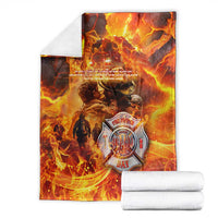 Firefighter Fathers Day Blanket Dad By Name - Firefighter By Heart