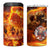 Firefighter Fathers Day 4 in 1 Can Cooler Tumbler Dad By Name - Firefighter By Heart