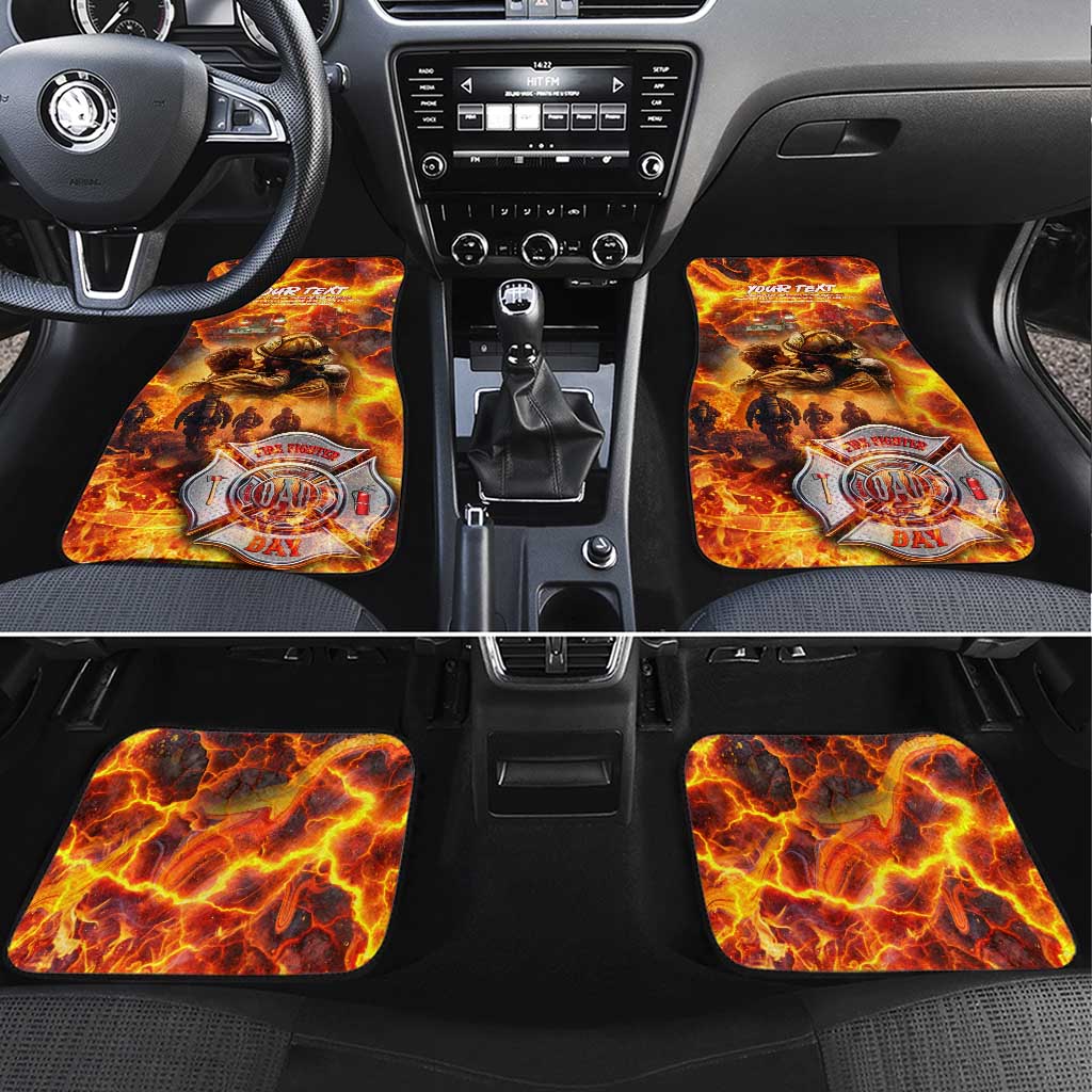 Firefighter Fathers Day Car Mats Dad By Name - Firefighter By Heart