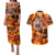 Firefighter Fathers Day Couples Matching Puletasi and Hawaiian Shirt Dad By Name - Firefighter By Heart