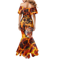 Firefighter Fathers Day Family Matching Mermaid Dress and Hawaiian Shirt Dad By Name - Firefighter By Heart