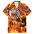 Firefighter Fathers Day Family Matching Off Shoulder Maxi Dress and Hawaiian Shirt Dad By Name - Firefighter By Heart