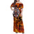 Firefighter Fathers Day Family Matching Off Shoulder Maxi Dress and Hawaiian Shirt Dad By Name - Firefighter By Heart