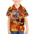Firefighter Fathers Day Family Matching Off Shoulder Short Dress and Hawaiian Shirt Dad By Name - Firefighter By Heart