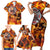 Firefighter Fathers Day Family Matching Short Sleeve Bodycon Dress and Hawaiian Shirt Dad By Name - Firefighter By Heart