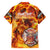 Firefighter Fathers Day Family Matching Short Sleeve Bodycon Dress and Hawaiian Shirt Dad By Name - Firefighter By Heart