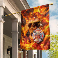 Firefighter Fathers Day Garden Flag Dad By Name - Firefighter By Heart