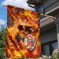 Firefighter Fathers Day Garden Flag Dad By Name - Firefighter By Heart