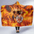 Firefighter Fathers Day Hooded Blanket Dad By Name - Firefighter By Heart