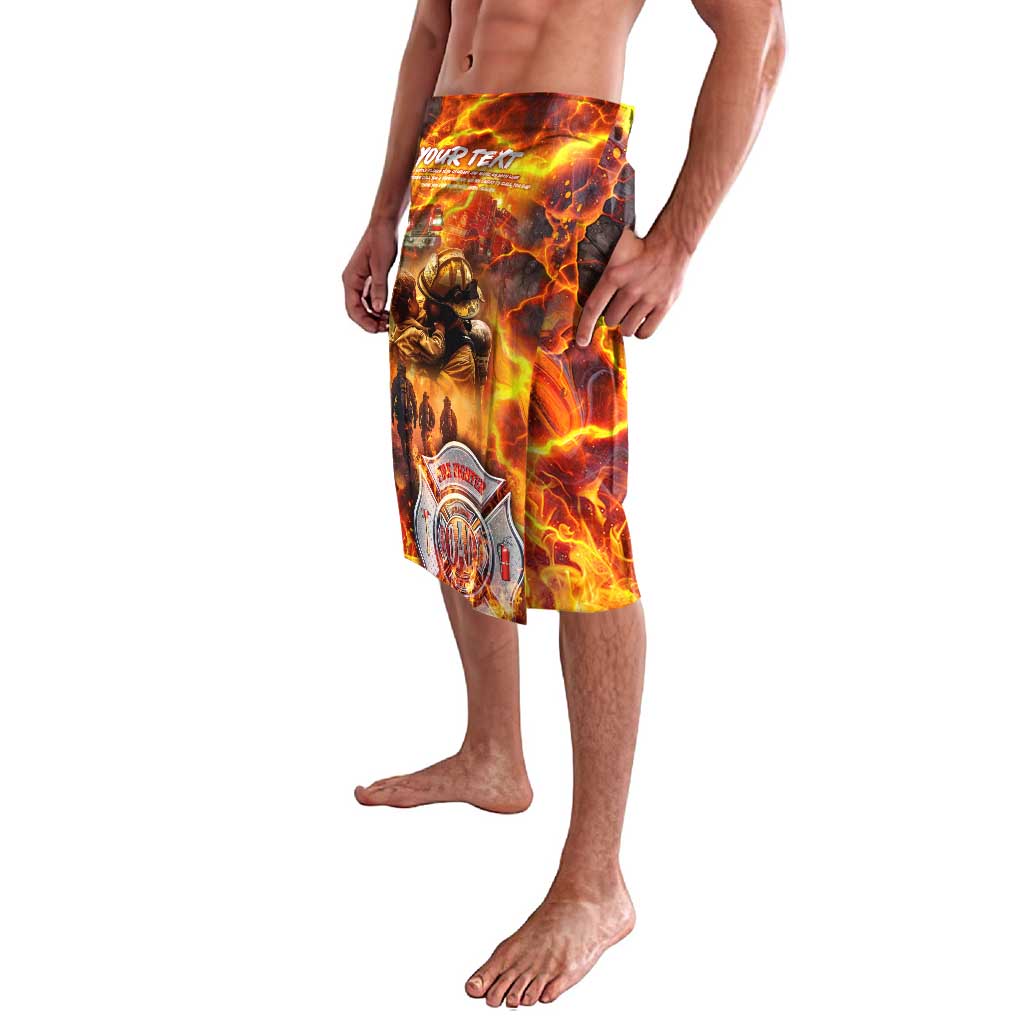 Firefighter Fathers Day Lavalava Dad By Name - Firefighter By Heart