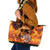 Firefighter Fathers Day Leather Tote Bag Dad By Name - Firefighter By Heart