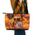 Firefighter Fathers Day Leather Tote Bag Dad By Name - Firefighter By Heart