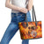 Firefighter Fathers Day Leather Tote Bag Dad By Name - Firefighter By Heart