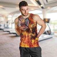 Firefighter Fathers Day Men Tank Top Dad By Name - Firefighter By Heart