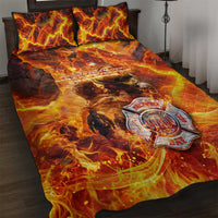 Firefighter Fathers Day Quilt Bed Set Dad By Name - Firefighter By Heart