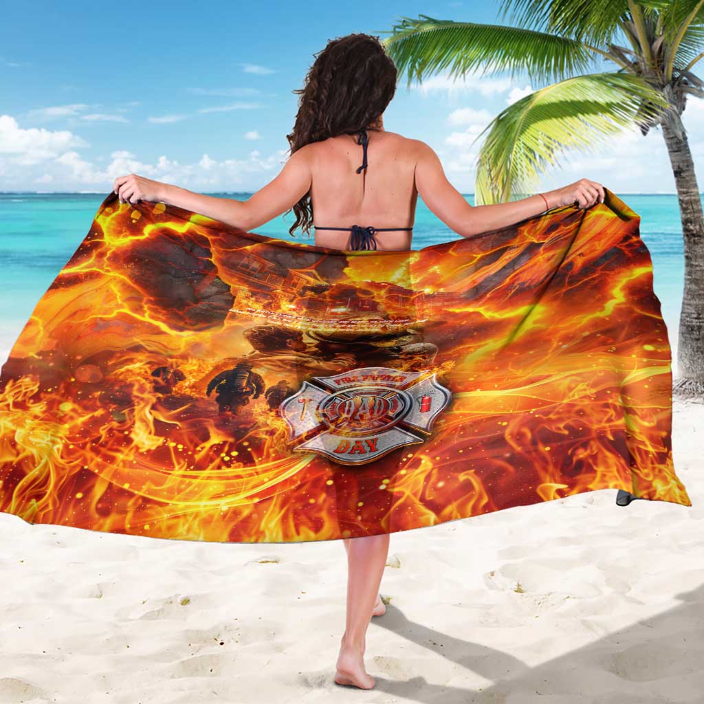 Firefighter Fathers Day Sarong Dad By Name - Firefighter By Heart