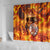 Firefighter Fathers Day Shower Curtain Dad By Name - Firefighter By Heart