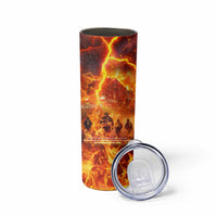 Firefighter Fathers Day Skinny Tumbler Dad By Name - Firefighter By Heart