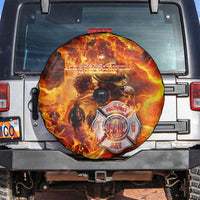 Firefighter Fathers Day Spare Tire Cover Dad By Name - Firefighter By Heart