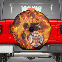 Firefighter Fathers Day Spare Tire Cover Dad By Name - Firefighter By Heart