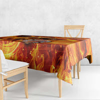 Firefighter Fathers Day Tablecloth Dad By Name - Firefighter By Heart