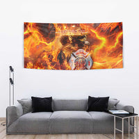 Firefighter Fathers Day Tapestry Dad By Name - Firefighter By Heart