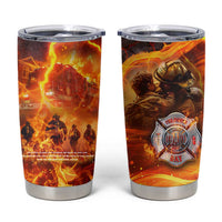 Firefighter Fathers Day Tumbler Cup Dad By Name - Firefighter By Heart