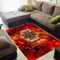 Firefighter Dad Area Rug a Hero in the Flames - a Light in Our Lives