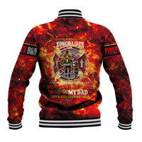 Firefighter Dad Baseball Jacket a Hero in the Flames - a Light in Our Lives