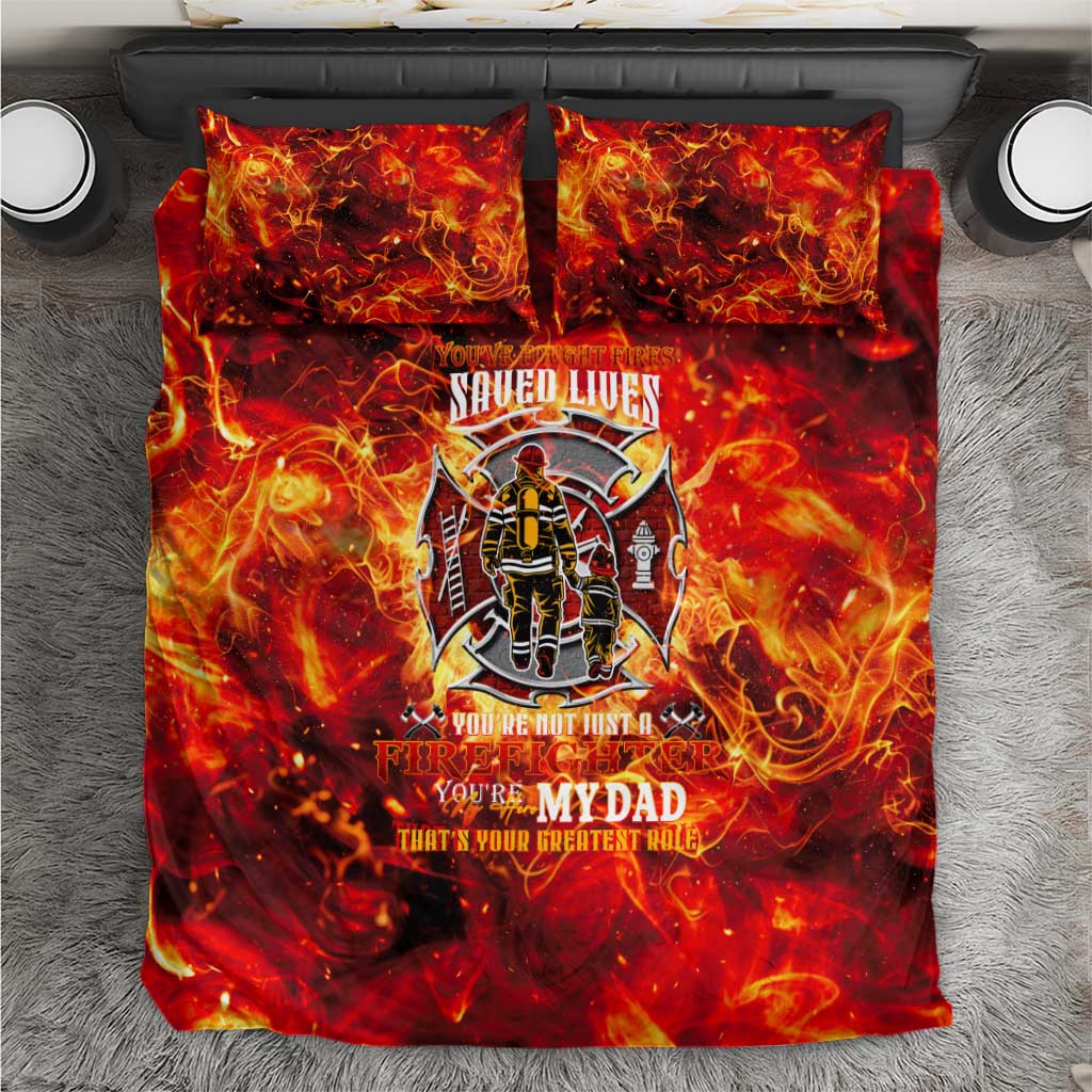 Firefighter Dad Bedding Set a Hero in the Flames - a Light in Our Lives
