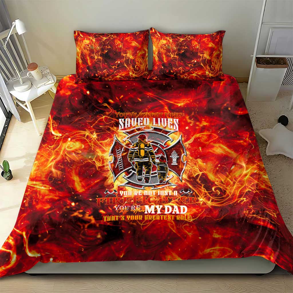 Firefighter Dad Bedding Set a Hero in the Flames - a Light in Our Lives