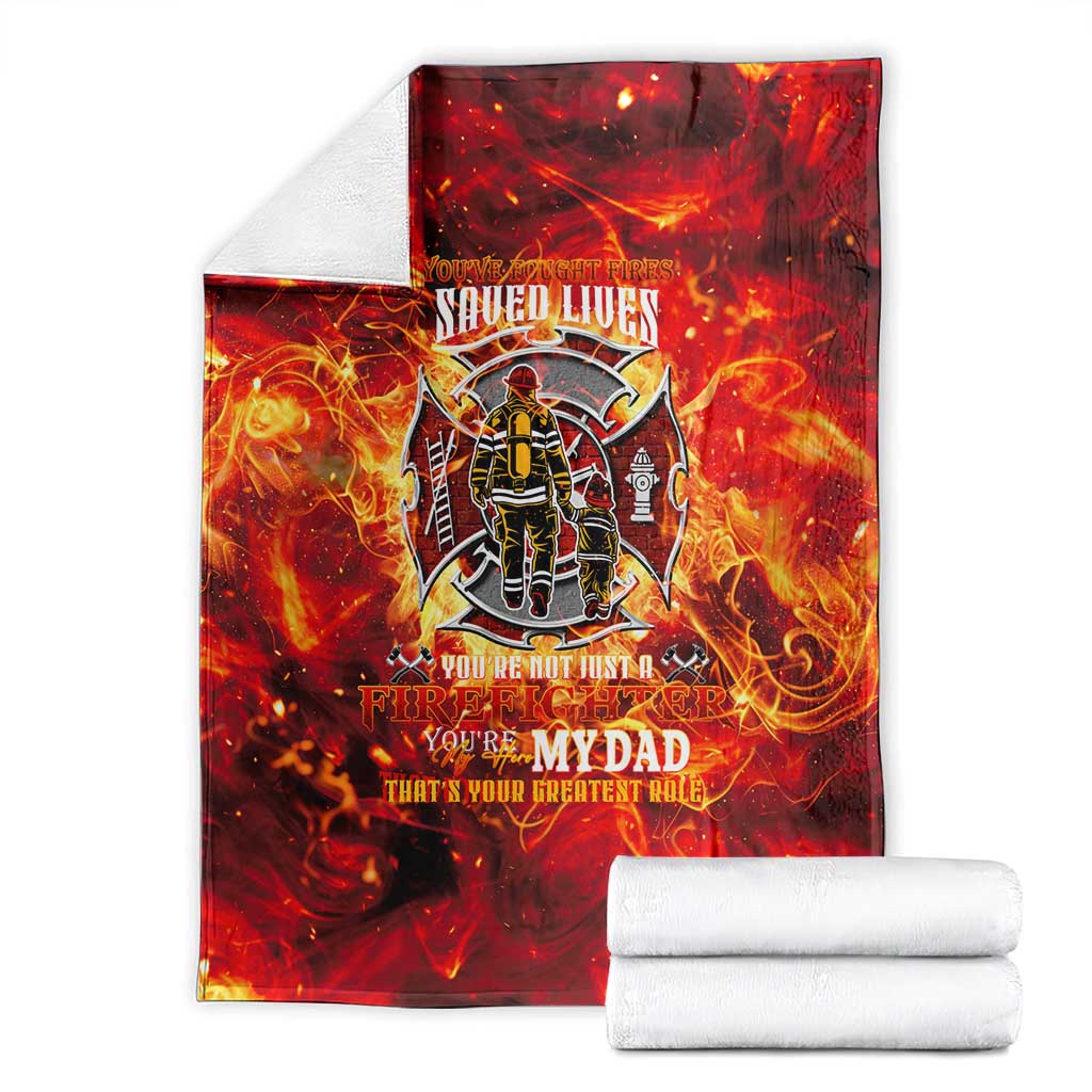 Firefighter Dad Blanket a Hero in the Flames - a Light in Our Lives