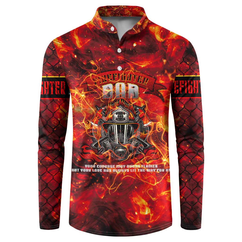 Firefighter Dad Button Sweatshirt a Hero in the Flames - a Light in Our Lives
