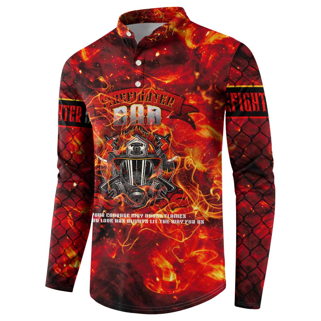Firefighter Dad Button Sweatshirt a Hero in the Flames - a Light in Our Lives